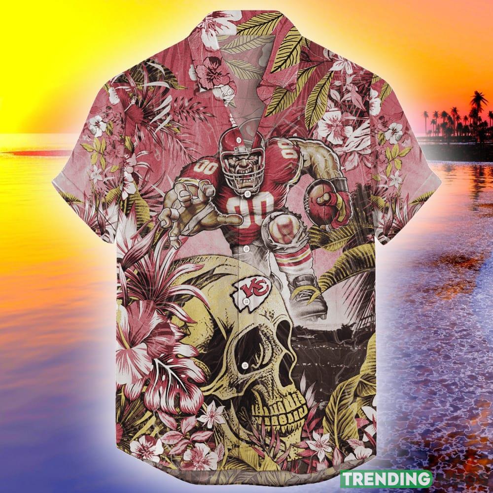 Kansas City Chiefs Tropical Skull NFL Design 2 Beach Hawaiian Shirt Men And Women For Fans Gift - Kansas City Chiefs Hawaiian Tropical Skull NFL 2023_1 Kansas City Chiefs Tropical Skull NFL Design 2 Beach Hawaiian Shirt Men And Women For Fans Gift - Kansas City Chiefs Hawaiian Tropical Skull NFL 2023_1