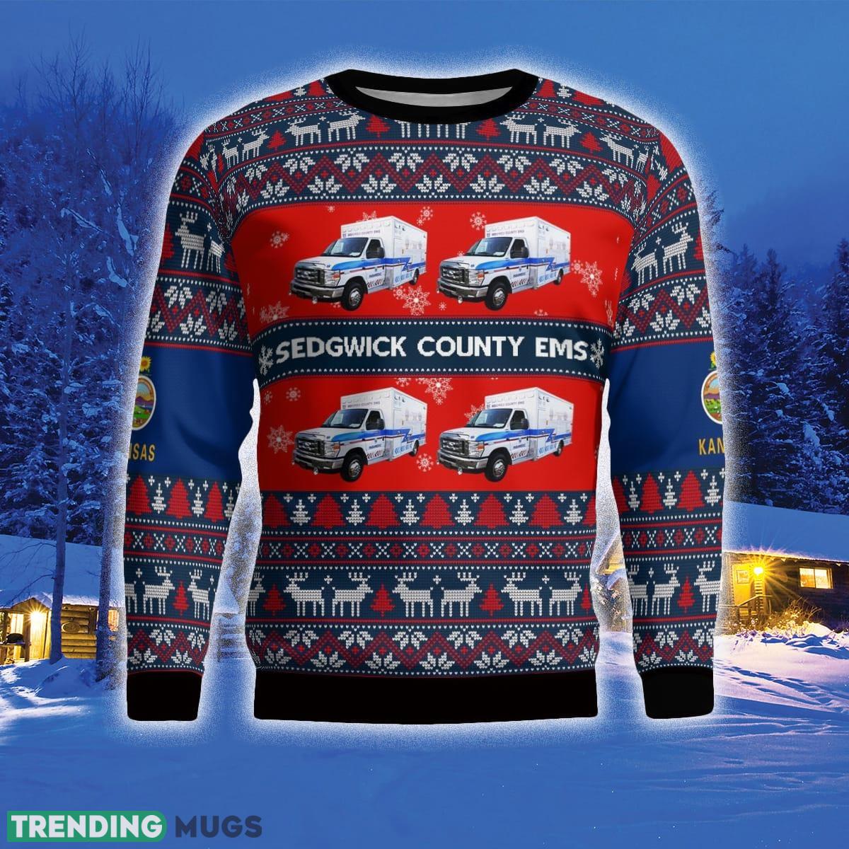 Kansas, Sedgwick County EMS Christmas Ugly 3D Sweater Gift For Men And Women 3D Sweater Kansas, Sedgwick County EMS Christmas Ugly 3D Sweater Gift For Men And Women 3D Sweater