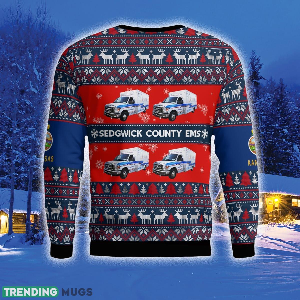 Kansas, Sedgwick County EMS Christmas Ugly 3D Sweater Gift For Men And Women 3D Sweater Kansas, Sedgwick County EMS Christmas Ugly 3D Sweater Gift For Men And Women 3D Sweater