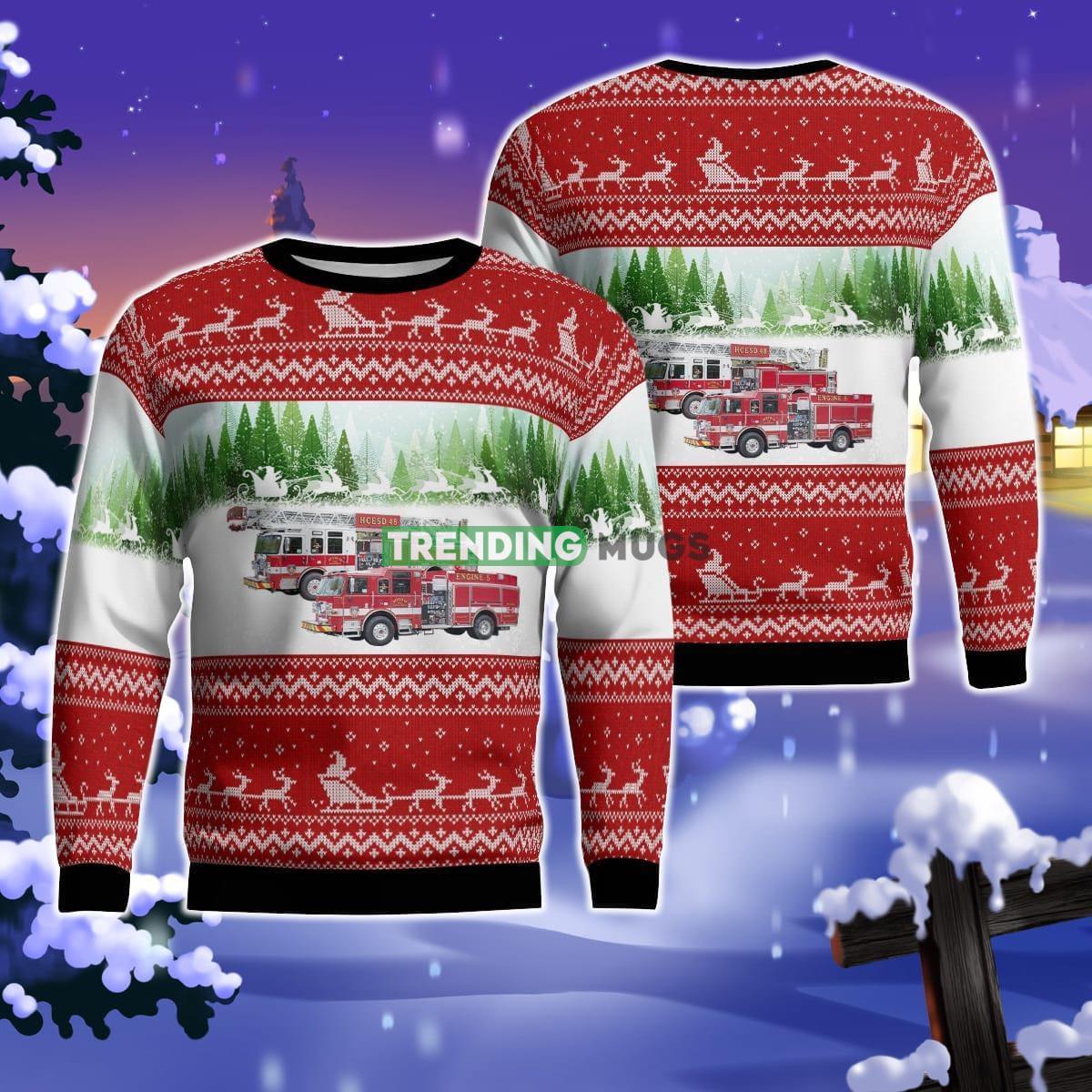 Katy, Texas, Harris County ESD No.48 Christmas AOP Ugly Sweater For Men Women Product Photo 1