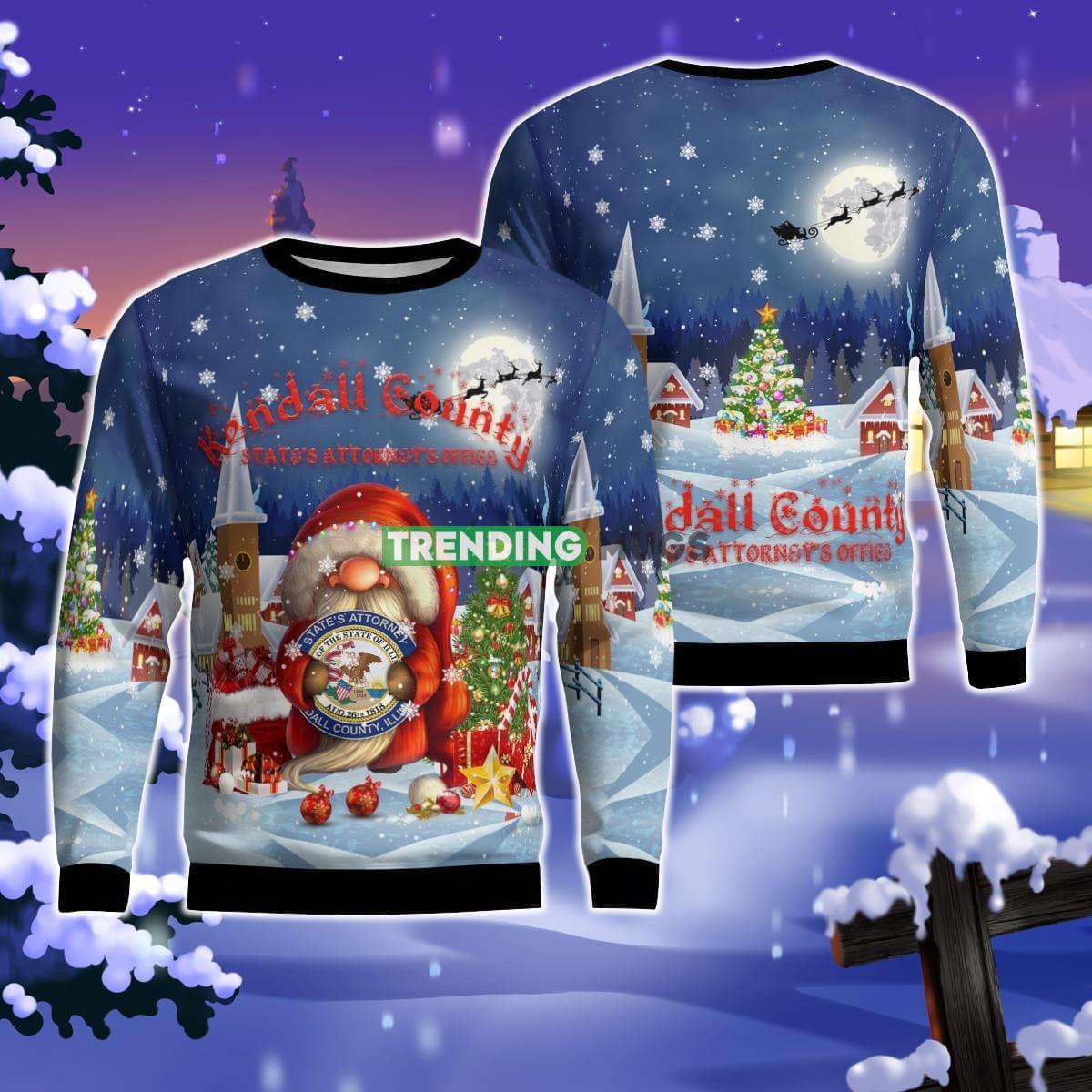 Kendall County State's Attorney's Office Christmas AOP Ugly Sweater For Men Women Product Photo 1