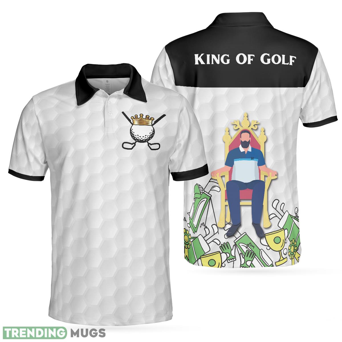 King Of Golf Black And White , Golf Texture Golfer On Throne Polo Shirt For Men And Women - King Of Golf Black And White Polo Shirt For Men, Golf Texture Golfer On Throne Polo Shirt_1 King Of Golf Black And White , Golf Texture Golfer On Throne Polo Shirt For Men And Women - King Of Golf Black And White Polo Shirt For Men, Golf Texture Golfer On Throne Polo Shirt_1