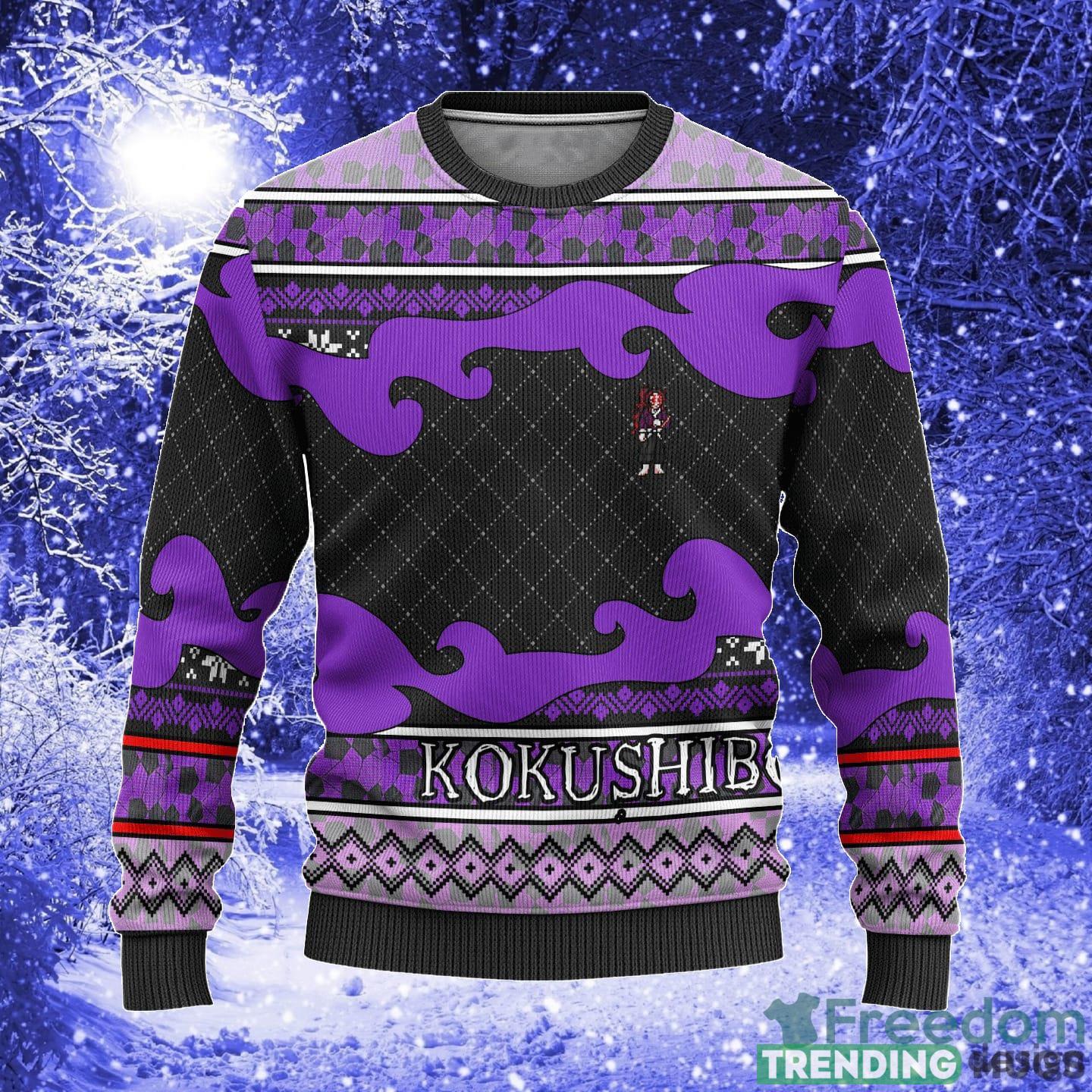 Kokushibo Anime Demon Slayer Chibi Xmas Women Mens Ugly Christmas Sweater - Kokushibo Anime Ugly Christmas Sweater Demon Slayer Chibi Xmas Gift_1 Kokushibo Anime Demon Slayer Chibi Xmas Women Mens Ugly Christmas Sweater - Kokushibo Anime Ugly Christmas Sweater Demon Slayer Chibi Xmas Gift_1