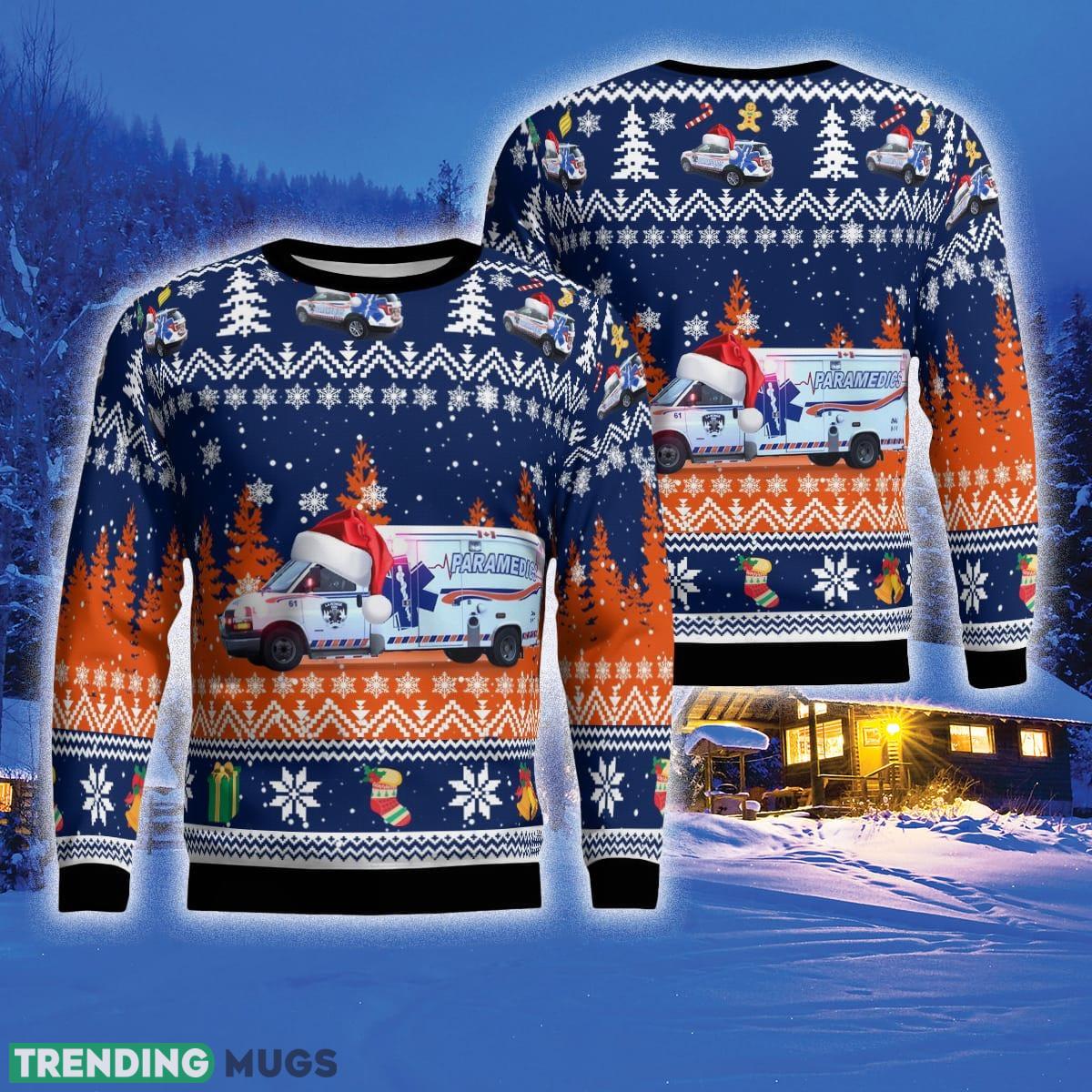 La Ronge Emergency Medical Services 3D Sweater For Men And Women Gift For Christmas - La Ronge Emergency Medical Services Christmas Ugly Sweater_1 La Ronge Emergency Medical Services 3D Sweater For Men And Women Gift For Christmas - La Ronge Emergency Medical Services Christmas Ugly Sweater_1