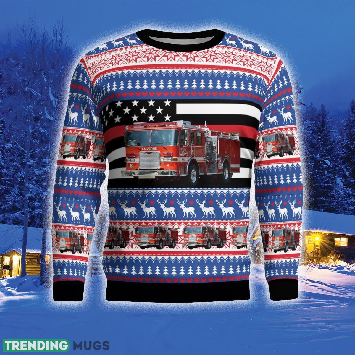 La Verne California La Verne Fire Department 3D Sweater For Men And Women Gift For Christmas 3D Sweater La Verne California La Verne Fire Department 3D Sweater For Men And Women Gift For Christmas 3D Sweater