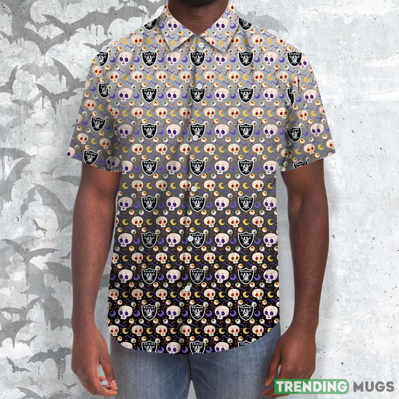 Las Vegas Raiders Skull NFL Hawaii Shirt For Men And Women Gift Hawaiian Shirt Fans - Las Vegas Raiders Skull NFL Hawaiian Shirt_1