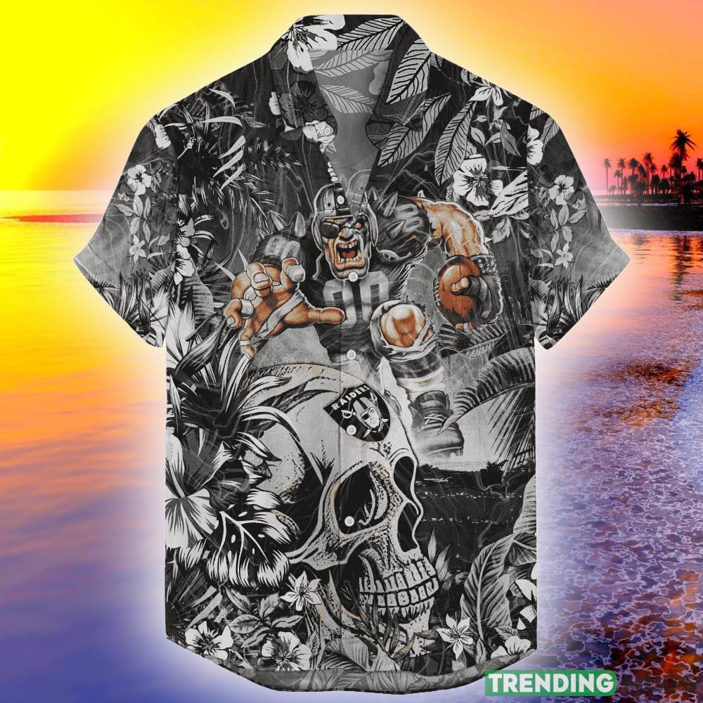 Las Vegas Raiders Tropical Skull NFL Design 8 Beach Hawaiian Shirt Men And Women For Fans Gift - Las Vegas Raiders Hawaiian Tropical Skull NFL 2023_1 Las Vegas Raiders Tropical Skull NFL Design 8 Beach Hawaiian Shirt Men And Women For Fans Gift - Las Vegas Raiders Hawaiian Tropical Skull NFL 2023_1