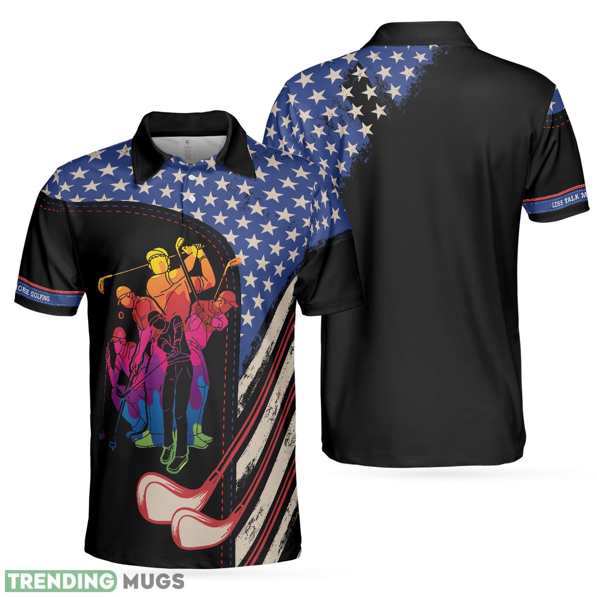Less Talk More Golfing American Flag, Vintage Golf Shirt , Gift For Golfers Polo Shirt - Less Talk More Golfing American Flag Polo Shirt, Vintage Golf Shirt For Men, Gift For Golfers_1 Less Talk More Golfing American Flag, Vintage Golf Shirt , Gift For Golfers Polo Shirt - Less Talk More Golfing American Flag Polo Shirt, Vintage Golf Shirt For Men, Gift For Golfers_1