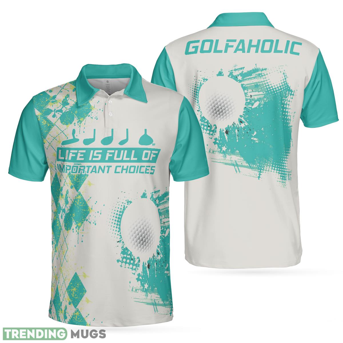 Life Is Full Of Important Choices Golf, Cyan Argyle Pattern, Best Golf Shirt Polo Shirt - Life Is Full Of Important Choices Golf Polo Shirt, Cyan Argyle Pattern Polo Shirt, Best Golf Shirt For Men_1 Life Is Full Of Important Choices Golf, Cyan Argyle Pattern, Best Golf Shirt Polo Shirt - Life Is Full Of Important Choices Golf Polo Shirt, Cyan Argyle Pattern Polo Shirt, Best Golf Shirt For Men_1
