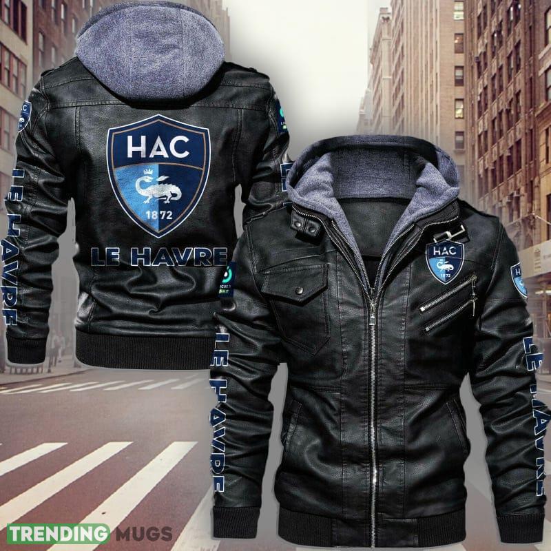 Ligue 2 Havre Athletic Club Design 5 Teams Logo Brown And Black Leather Jacket - Ligue 2 Havre Athletic Club Leather Jacket_1 Ligue 2 Havre Athletic Club Design 5 Teams Logo Brown And Black Leather Jacket - Ligue 2 Havre Athletic Club Leather Jacket_1
