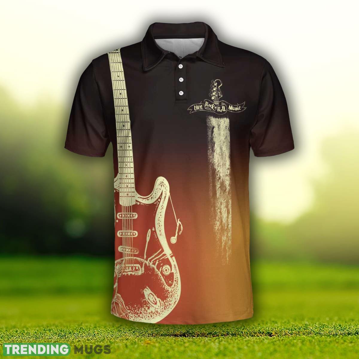 Live Rock And Roll Music Guitar Short Sleeve, Golden Sixer Gun, Best Guitar Shirt Polo Shirt Polo Shirt Live Rock And Roll Music Guitar Short Sleeve, Golden Sixer Gun, Best Guitar Shirt Polo Shirt Polo Shirt