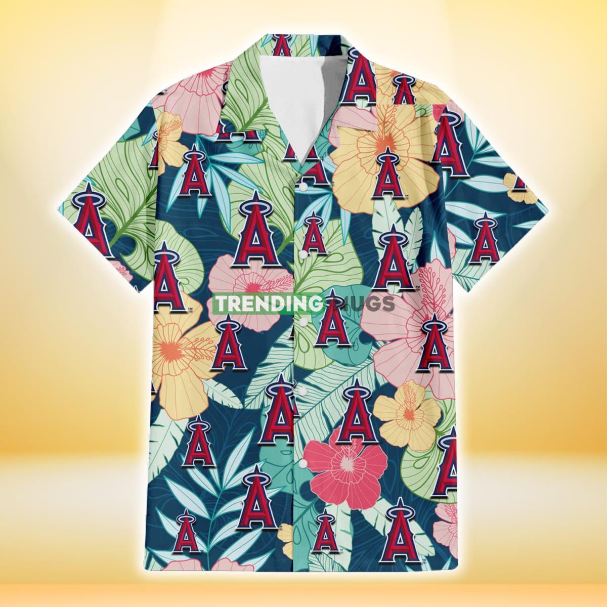 Los Angeles Angels Colorful Sketch Hibiscus Dark Green Background 3D Hawaiian Shirt Hawaiian Shirt Los Angeles Angels Colorful Sketch Hibiscus Dark Green Background 3D Hawaiian Shirt Hawaiian Shirt