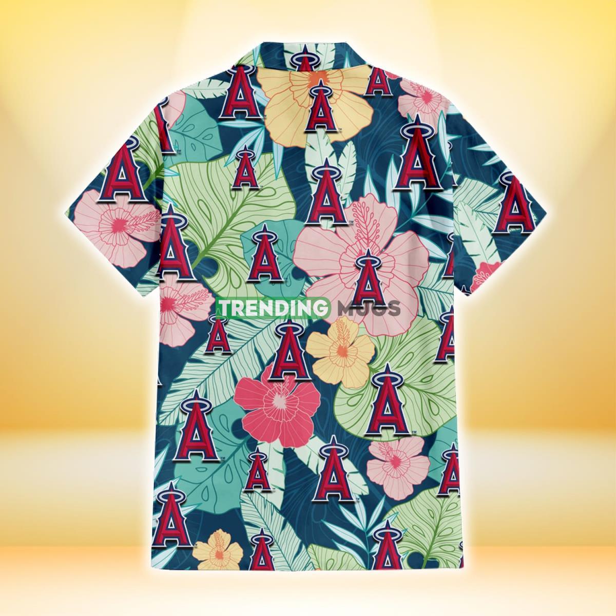 Los Angeles Angels Colorful Sketch Hibiscus Dark Green Background 3D Hawaiian Shirt Hawaiian Shirt Los Angeles Angels Colorful Sketch Hibiscus Dark Green Background 3D Hawaiian Shirt Hawaiian Shirt