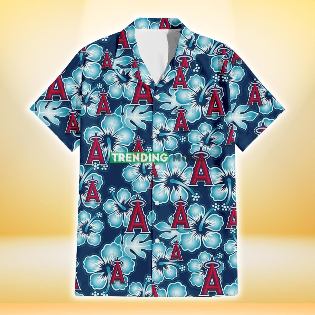 Los Angeles Angels Dark Turquoise Hibiscus Navy Background 3D Hawaiian Shirt Hawaiian Shirt Los Angeles Angels Dark Turquoise Hibiscus Navy Background 3D Hawaiian Shirt Hawaiian Shirt