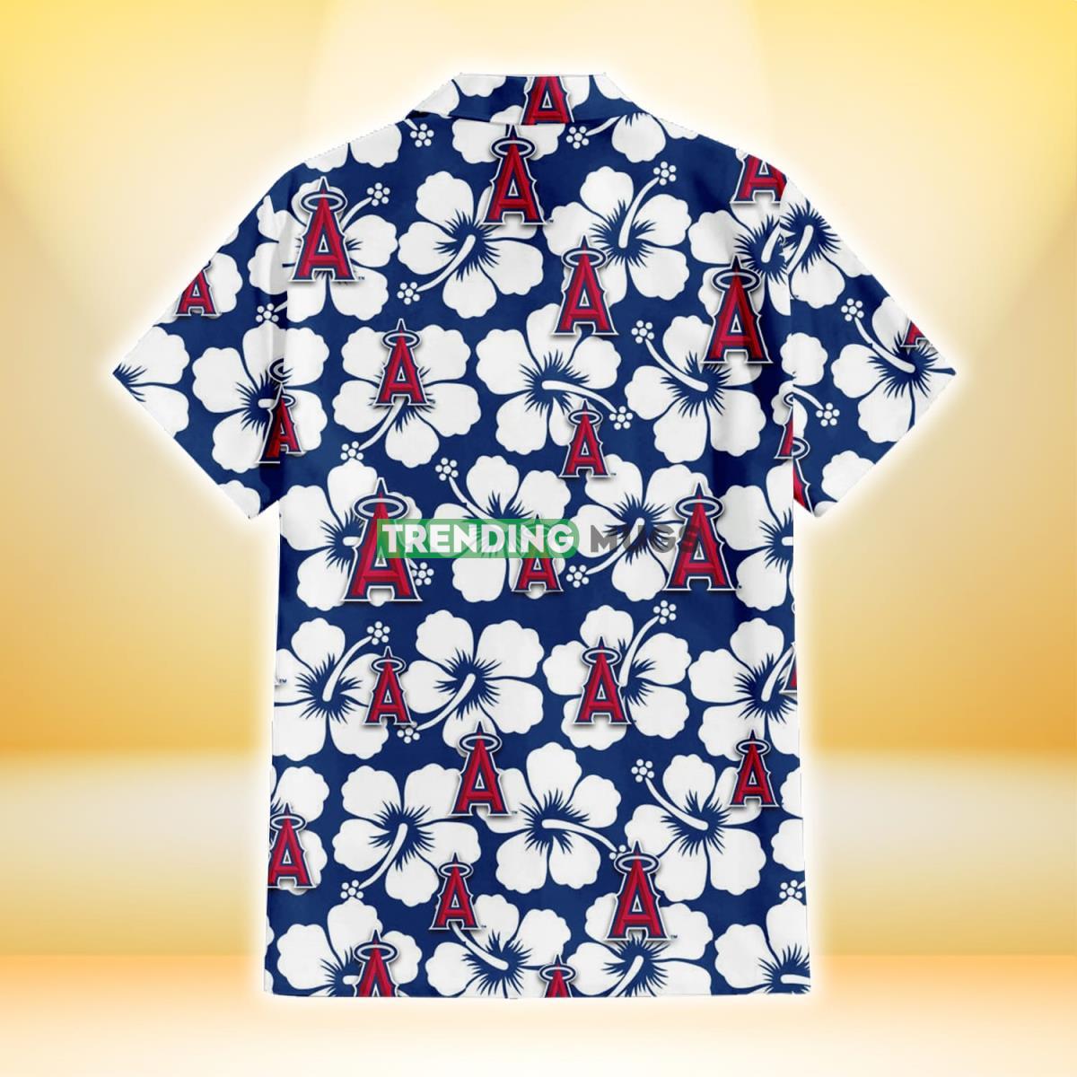 Los Angeles Angels Modern White Hibiscus Navy Background 3D Hawaiian Shirt Hawaiian Shirt Los Angeles Angels Modern White Hibiscus Navy Background 3D Hawaiian Shirt Hawaiian Shirt