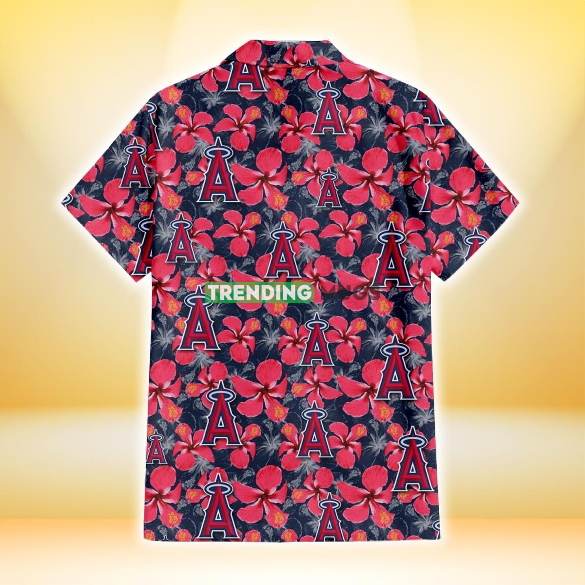 Los Angeles Angels Red Hibiscus Dark Gray Background 3D Hawaiian Shirt Hawaiian Shirt Los Angeles Angels Red Hibiscus Dark Gray Background 3D Hawaiian Shirt Hawaiian Shirt