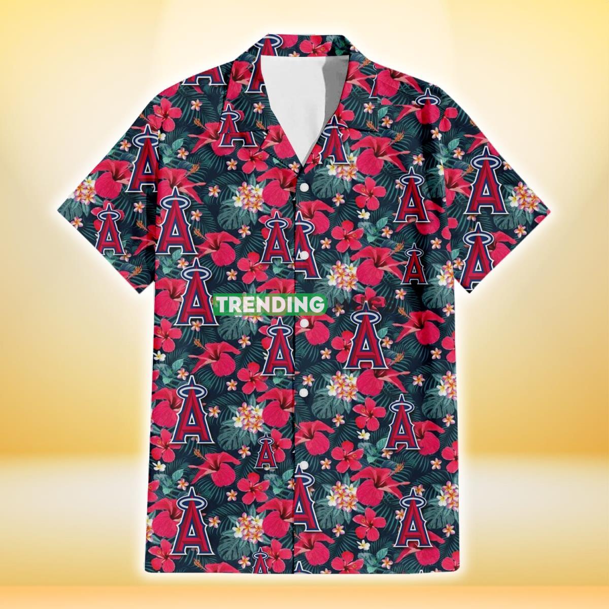 Los Angeles Angels Tiny Red Hibiscus White Porcelain Flower Black Background 3D Hawaiian Shirt Hawaiian Shirt Los Angeles Angels Tiny Red Hibiscus White Porcelain Flower Black Background 3D Hawaiian Shirt Hawaiian Shirt