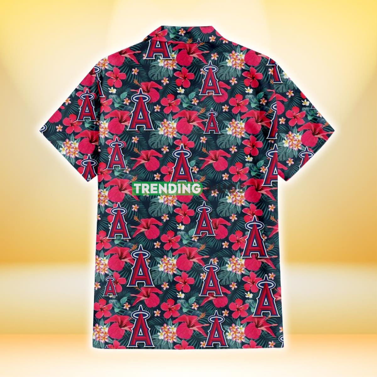 Los Angeles Angels Tiny Red Hibiscus White Porcelain Flower Black Background 3D Hawaiian Shirt Hawaiian Shirt Los Angeles Angels Tiny Red Hibiscus White Porcelain Flower Black Background 3D Hawaiian Shirt Hawaiian Shirt