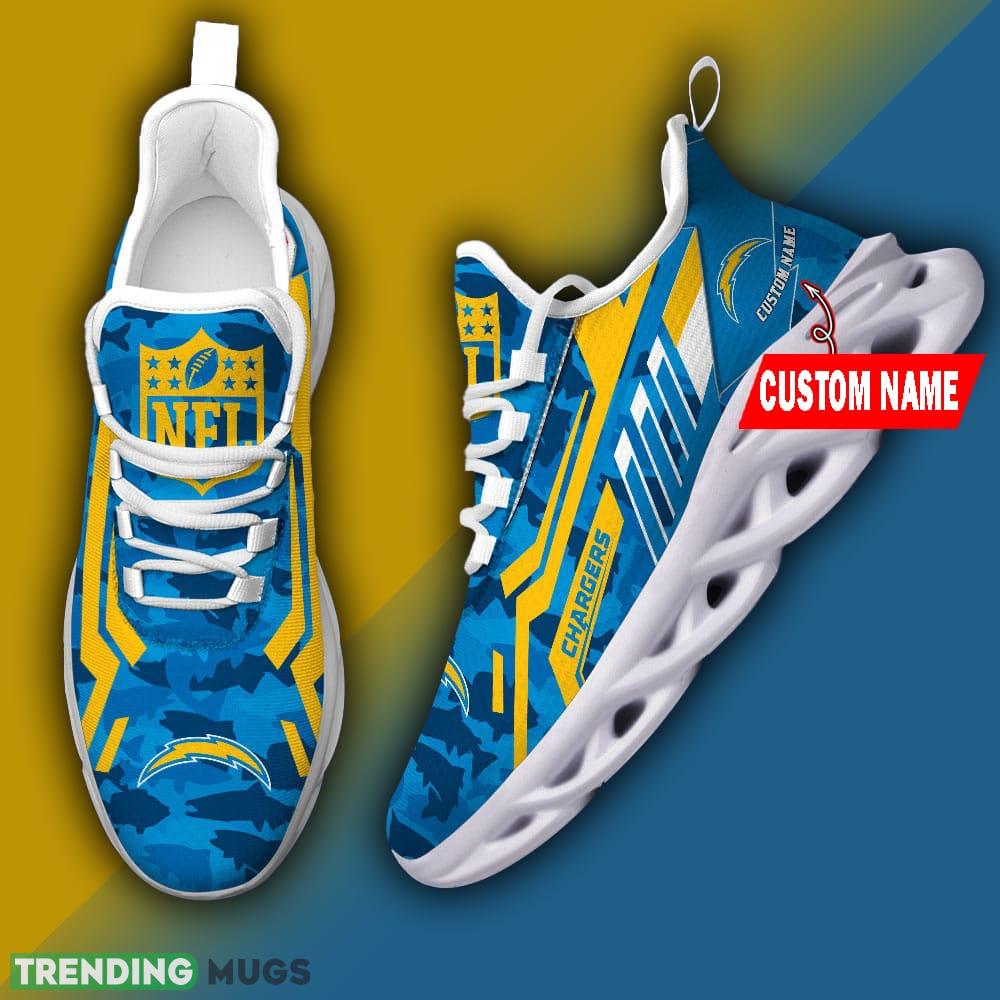 Los Angeles Chargers NFL Personalized Name Max Soul Chunky Sneaker Camo Fishing - Los Angeles Chargers-NFL Personalized Max Soul Chunky Sneaker Camo Fishing-SP04082318ID02_3