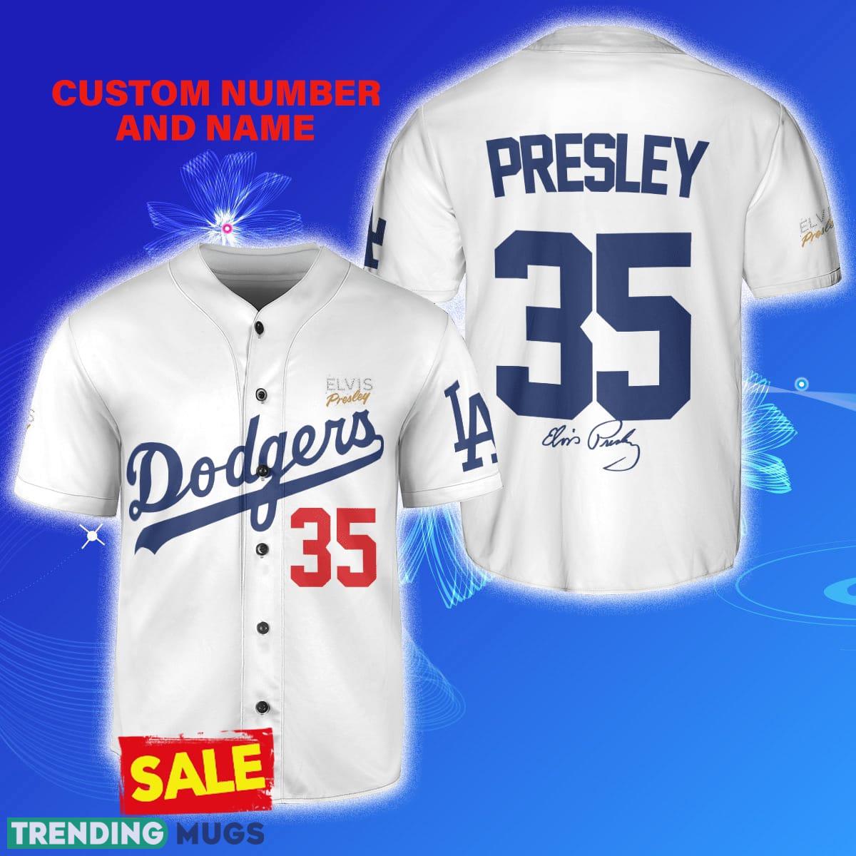 Los Angeles Dodgers Elvis Presley LA Dodgers Custom Number And Name White Jersey Baseball Shirt - Los Angeles Dodgers Elvis Presley LA Dodgers Custom Number And Name White Jersey Baseball Shirt Los Angeles Dodgers Elvis Presley LA Dodgers Custom Number And Name White Jersey Baseball Shirt - Los Angeles Dodgers Elvis Presley LA Dodgers Custom Number And Name White Jersey Baseball Shirt