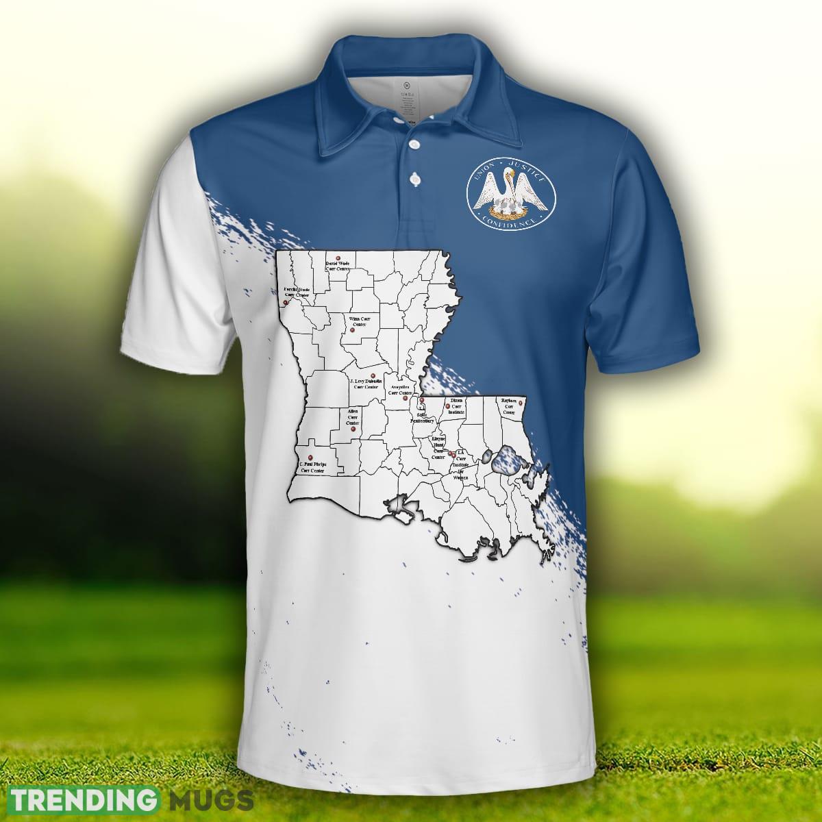 Louisiana State And Map Short Sleeve, Cool Lousiana Flag Shirt Polo Shirt Polo Shirt Louisiana State And Map Short Sleeve, Cool Lousiana Flag Shirt Polo Shirt Polo Shirt