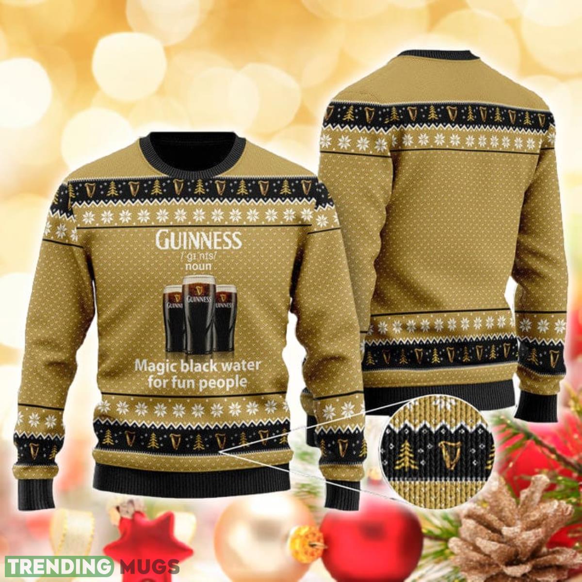 Magic Black Water Guinness 3D Sweater Ugly Christmas Sweater For Men Women Product Photo 1