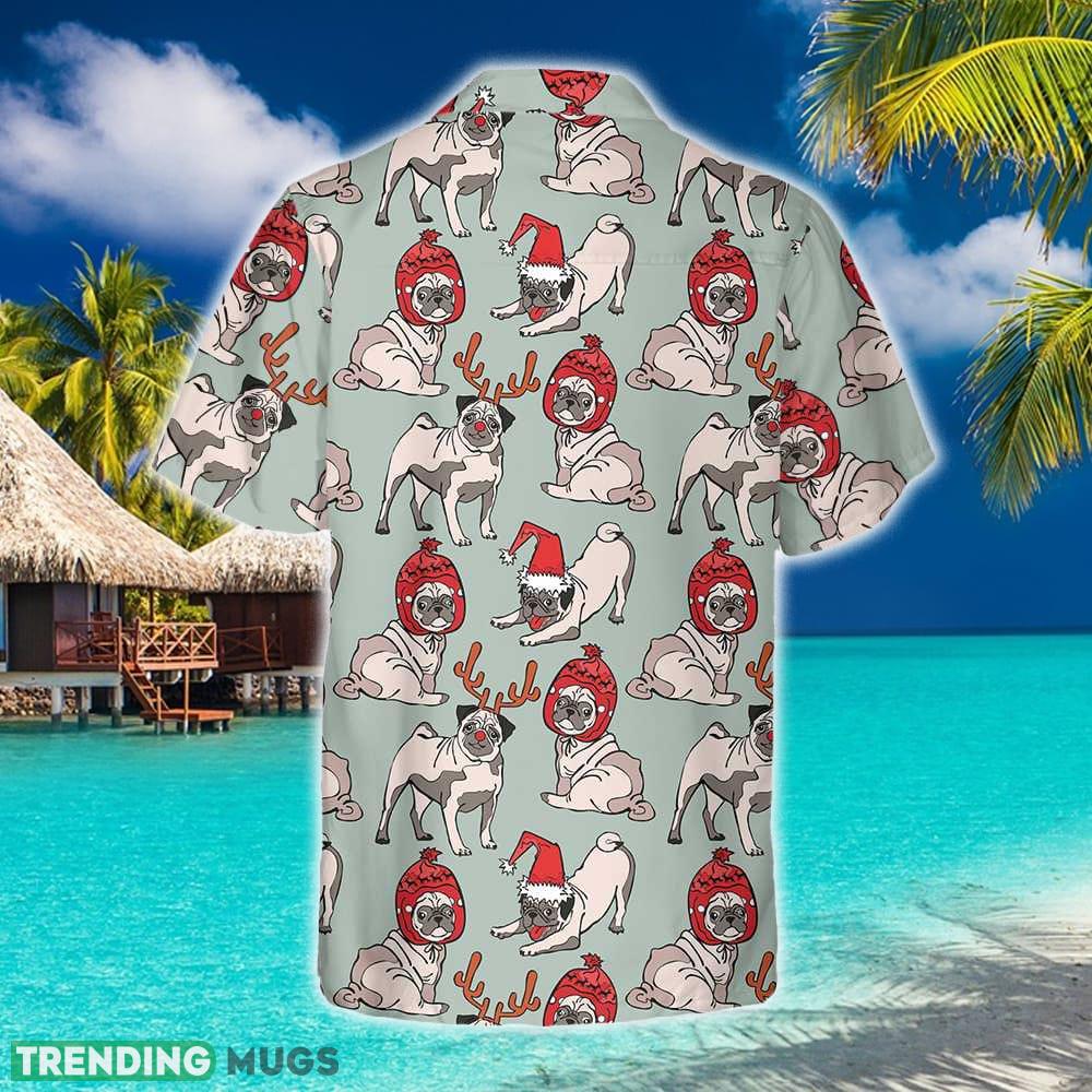 Merry Christmas Pug Dog Hawaiian Shirt Summer Beach Gift For Men And Women Hawaiian Shirt Merry Christmas Pug Dog Hawaiian Shirt Summer Beach Gift For Men And Women Hawaiian Shirt