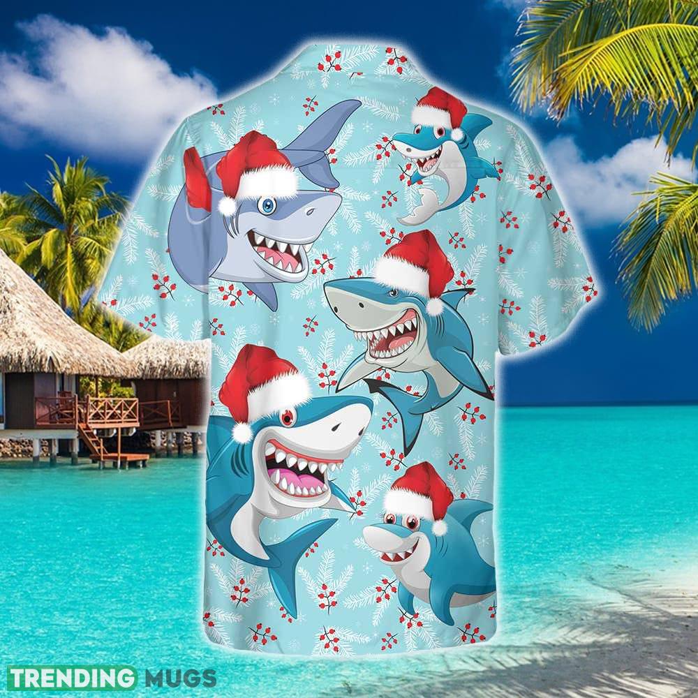 Merry Christmas Shark Santa Hat Christmas Hawaiian Shirt Aloha Summer For Men And Women Gift Hawaiian Shirt Merry Christmas Shark Santa Hat Christmas Hawaiian Shirt Aloha Summer For Men And Women Gift Hawaiian Shirt