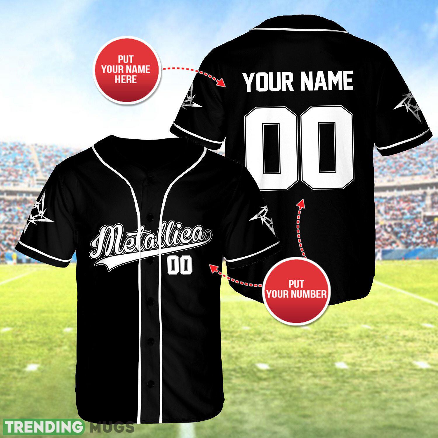 Metallica Black Custom Number And Name Jersey Baseball Shirt - Metallica Black Custom Number And Name Jersey Baseball Shirt Metallica Black Custom Number And Name Jersey Baseball Shirt - Metallica Black Custom Number And Name Jersey Baseball Shirt
