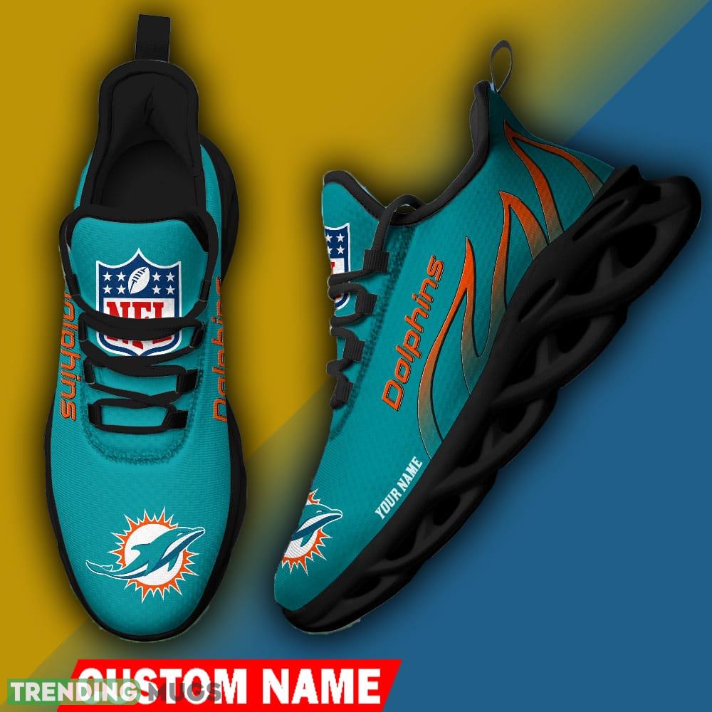 Miami Dolphins Custom Name NFL Logo Flame Max Soul Shoes For Men Women - Miami Dolphins Personalized NFL Logo Flame Max Soul Shoes_3 Miami Dolphins Custom Name NFL Logo Flame Max Soul Shoes For Men Women - Miami Dolphins Personalized NFL Logo Flame Max Soul Shoes_3