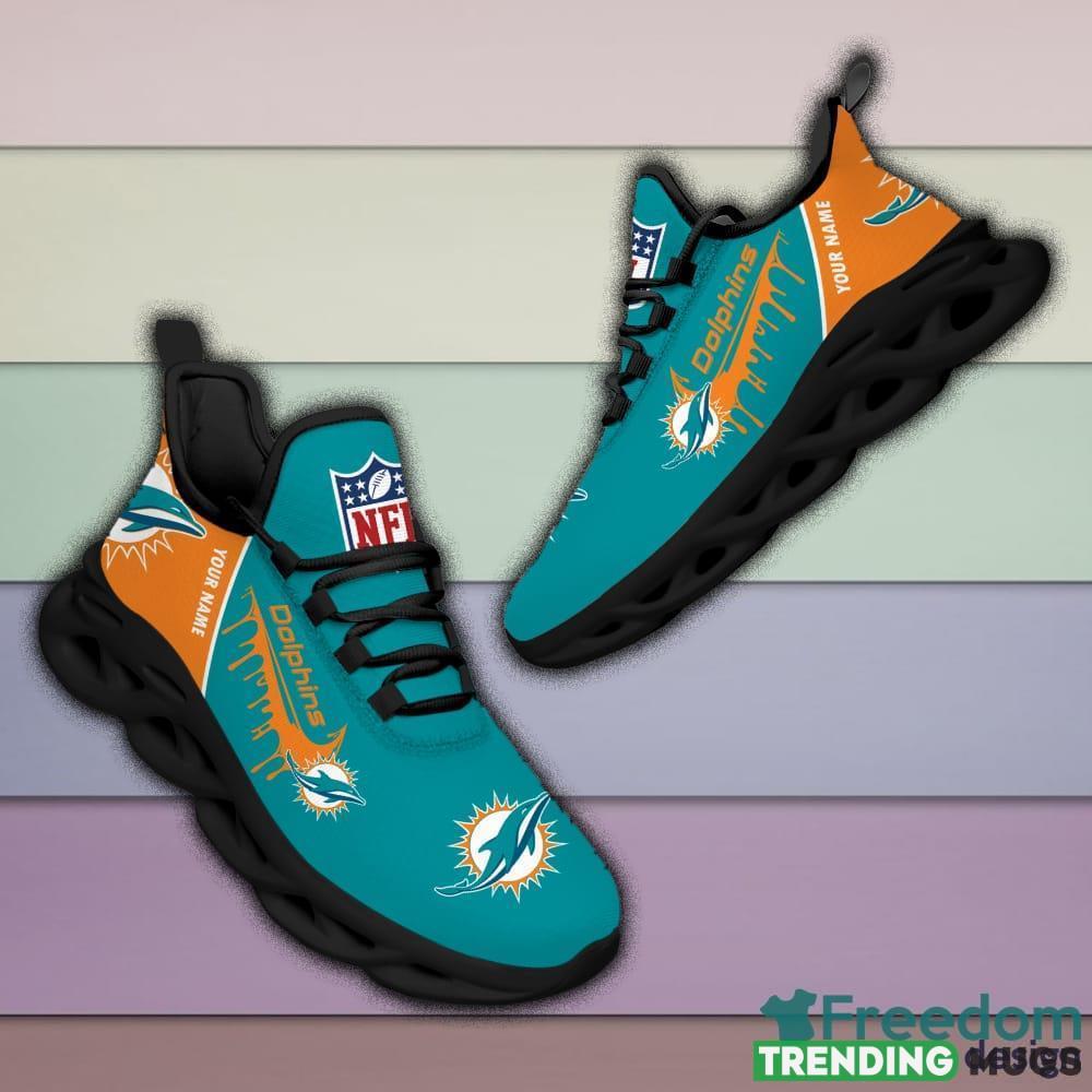 Miami Dolphins Drip Logo NFL Max Soul Shoes Custom Name For Men And Women Running Sneakers Max Soul Miami Dolphins Drip Logo NFL Max Soul Shoes Custom Name For Men And Women Running Sneakers Max Soul