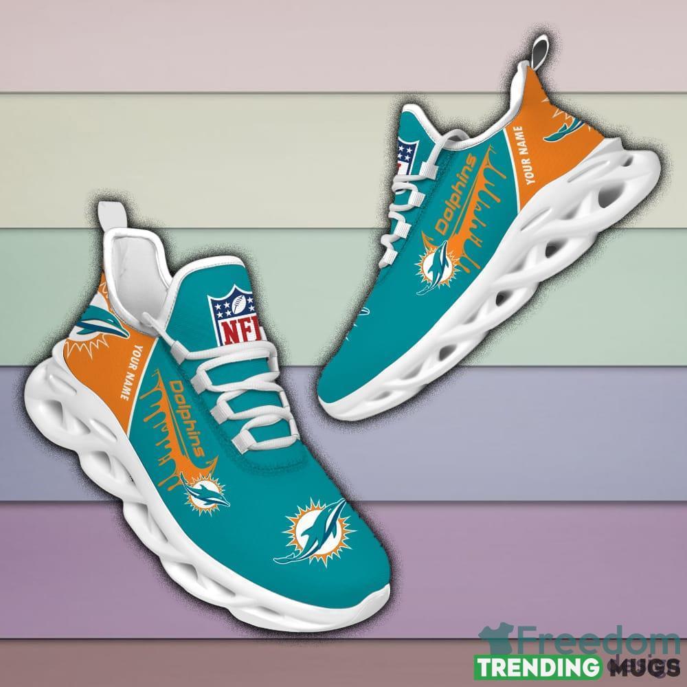 Miami Dolphins Drip Logo NFL Max Soul Shoes Custom Name For Men And Women Running Sneakers Max Soul Miami Dolphins Drip Logo NFL Max Soul Shoes Custom Name For Men And Women Running Sneakers Max Soul