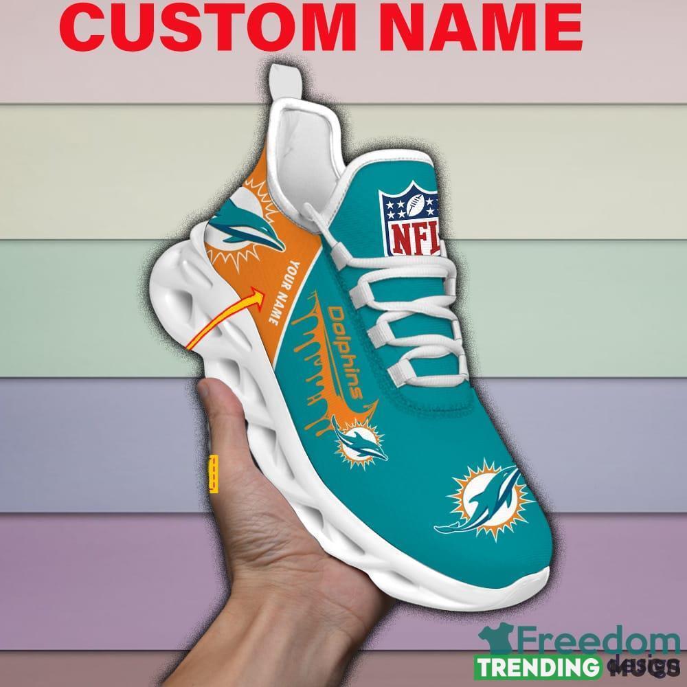 Miami Dolphins Drip Logo NFL Max Soul Shoes Custom Name For Men And Women Running Sneakers - Miami Dolphins-Drip Logo NFL Personalized Max Soul Shoes_1 Miami Dolphins Drip Logo NFL Max Soul Shoes Custom Name For Men And Women Running Sneakers - Miami Dolphins-Drip Logo NFL Personalized Max Soul Shoes_1