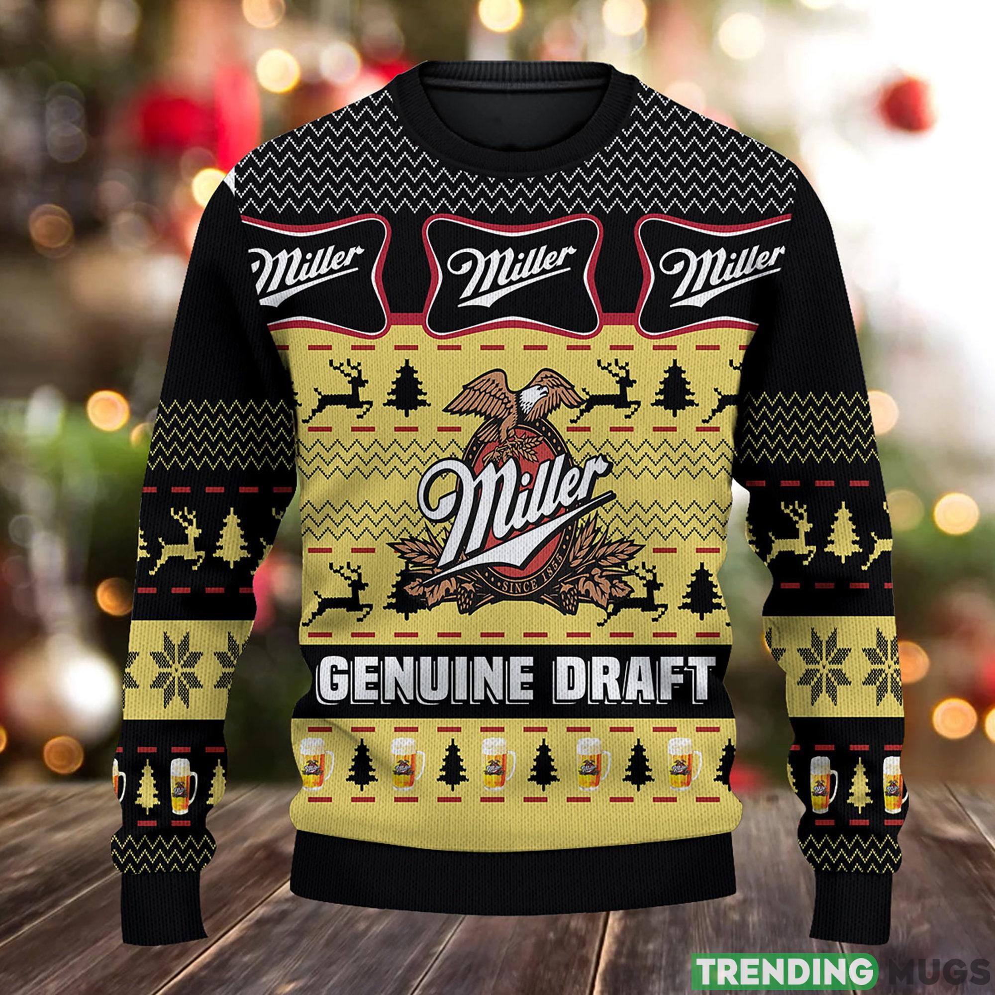 Miller Genuine Draft Ugly Miller Beer Ugly Gift Christmas 3D Sweater For Men And Women 3D Sweater Miller Genuine Draft Ugly Miller Beer Ugly Gift Christmas 3D Sweater For Men And Women 3D Sweater