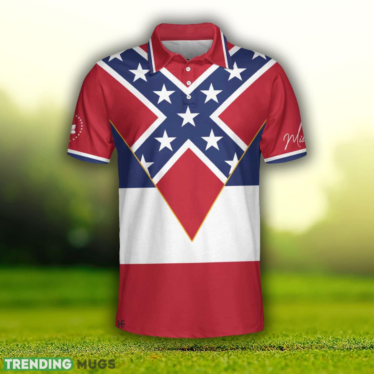 Mississippi And Southern Flag Short Sleeve, Mississippi State Polo Shirt For Men And Women Polo Shirt Mississippi And Southern Flag Short Sleeve, Mississippi State Polo Shirt For Men And Women Polo Shirt