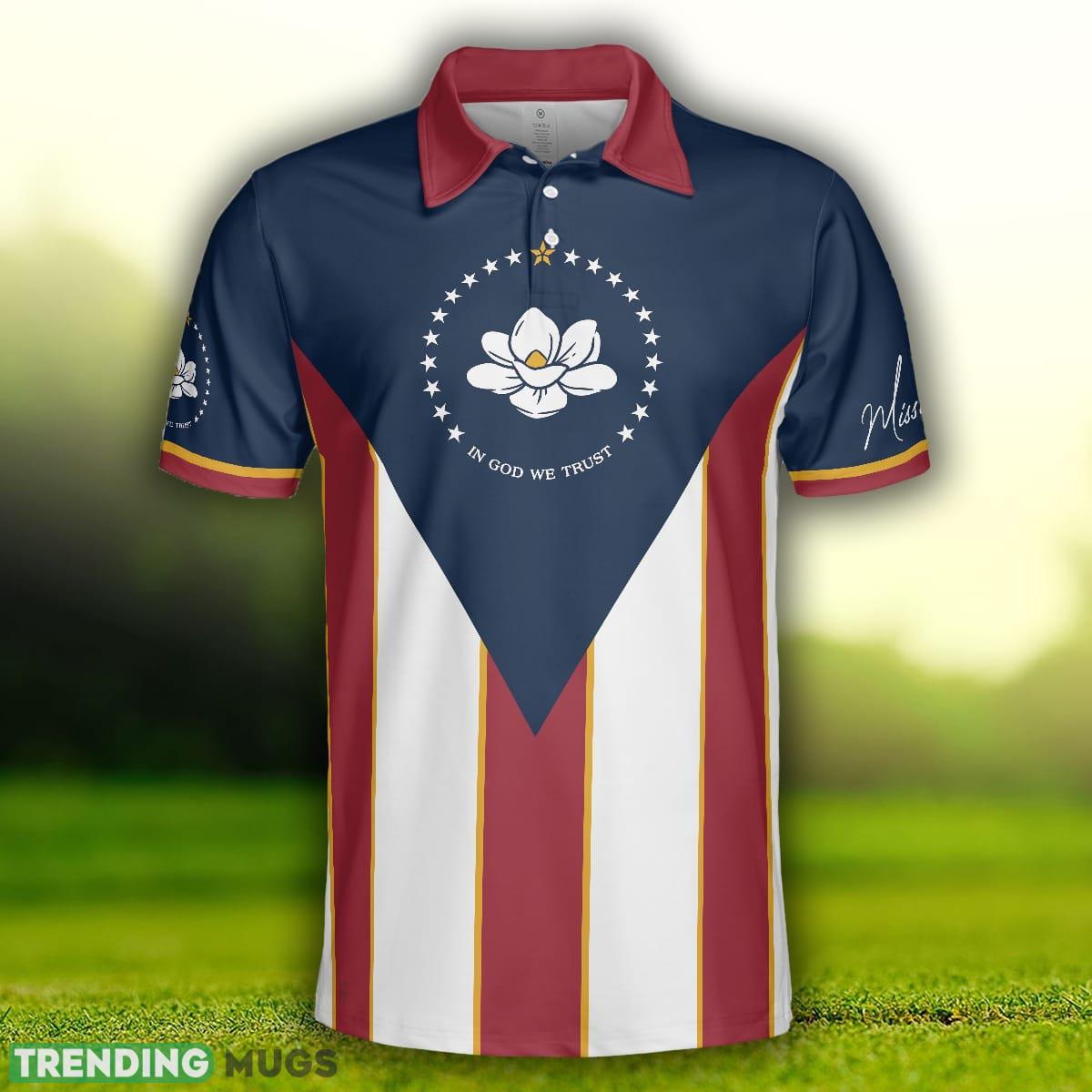 Mississippi State Flag Short Sleeve, Mississippi Magnolia Flower Polo Shirt For Men And Women Polo Shirt Mississippi State Flag Short Sleeve, Mississippi Magnolia Flower Polo Shirt For Men And Women Polo Shirt