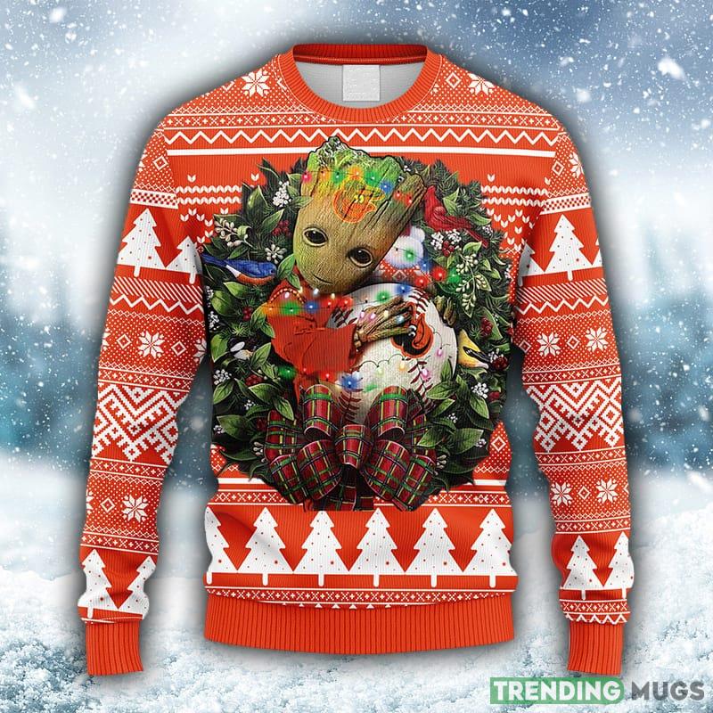 MLB Baltimore Orioles Groot Hug Christmas Ugly 3D Sweater For Men And Women Gift Ugly Christmas - MLB Baltimore Orioles Groot Hug Christmas Ugly Sweater_1 MLB Baltimore Orioles Groot Hug Christmas Ugly 3D Sweater For Men And Women Gift Ugly Christmas - MLB Baltimore Orioles Groot Hug Christmas Ugly Sweater_1