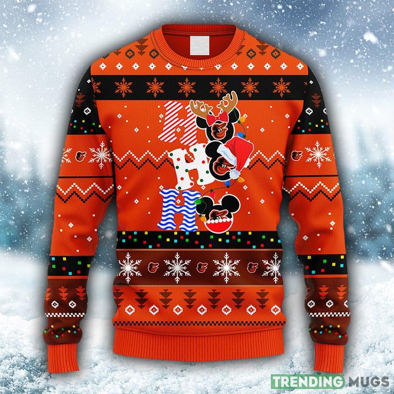 MLB Baltimore Orioles HoHoHo Mickey Christmas Ugly 3D Sweater For Men And Women Gift Ugly Christmas - MLB Baltimore Orioles HoHoHo Mickey Christmas Ugly Sweater_1 MLB Baltimore Orioles HoHoHo Mickey Christmas Ugly 3D Sweater For Men And Women Gift Ugly Christmas - MLB Baltimore Orioles HoHoHo Mickey Christmas Ugly Sweater_1