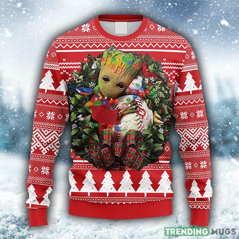MLB Boston Red Sox Groot Hug Christmas Ugly 3D Sweater For Men And Women Gift Ugly Christmas - MLB Boston Red Sox Groot Hug Christmas Ugly Sweater_1 MLB Boston Red Sox Groot Hug Christmas Ugly 3D Sweater For Men And Women Gift Ugly Christmas - MLB Boston Red Sox Groot Hug Christmas Ugly Sweater_1