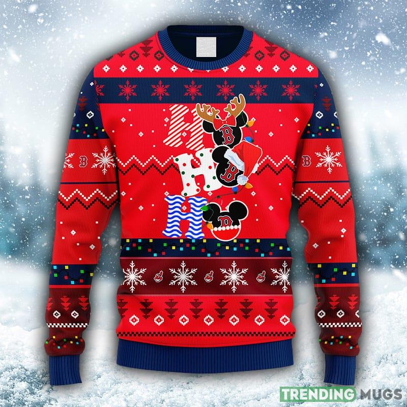 MLB Boston Red Sox HoHoHo Mickey Christmas Ugly 3D Sweater For Men And Women Gift Ugly Christmas - MLB Boston Red Sox HoHoHo Mickey Christmas Ugly Sweater_1 MLB Boston Red Sox HoHoHo Mickey Christmas Ugly 3D Sweater For Men And Women Gift Ugly Christmas - MLB Boston Red Sox HoHoHo Mickey Christmas Ugly Sweater_1
