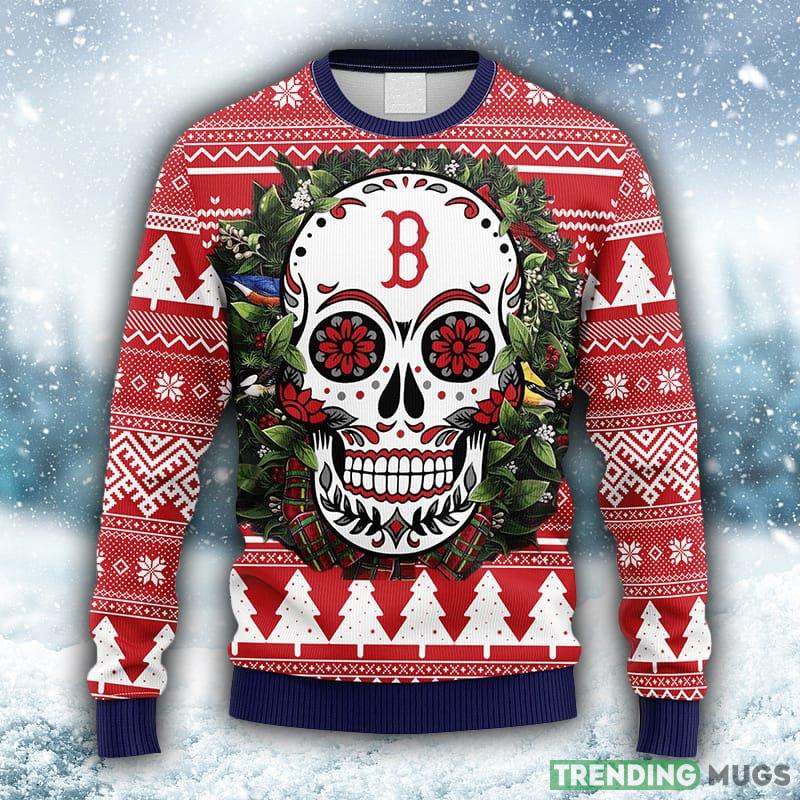 MLB Boston Red Sox Skull Flower Ugly 3D Sweater For Men And Women Gift Ugly Christmas - MLB Boston Red Sox Skull Flower Ugly Christmas Ugly Sweater_1 MLB Boston Red Sox Skull Flower Ugly 3D Sweater For Men And Women Gift Ugly Christmas - MLB Boston Red Sox Skull Flower Ugly Christmas Ugly Sweater_1