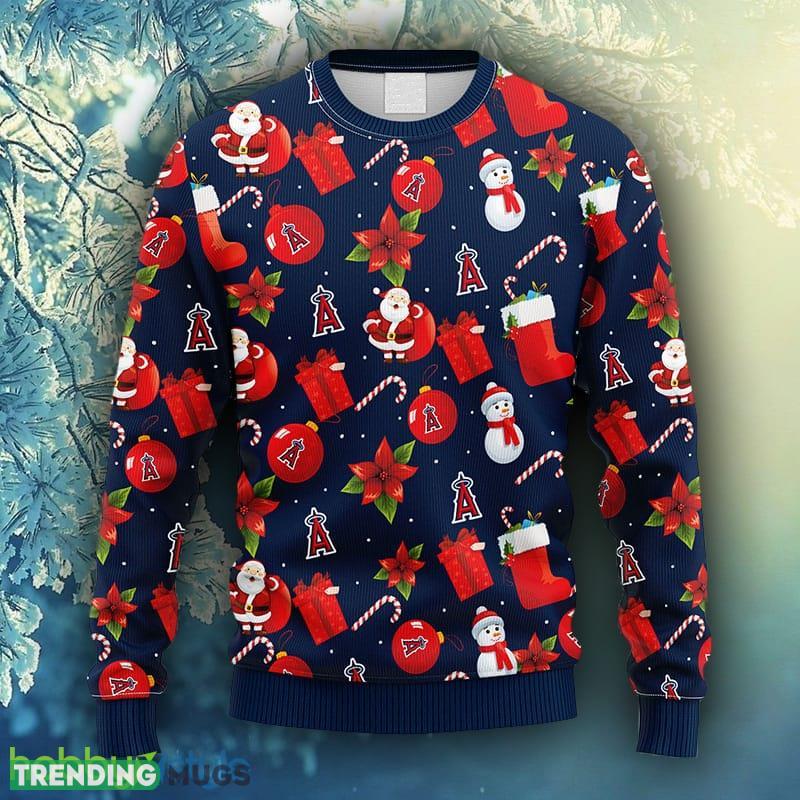 MLB Los Angeles Angels Santa Claus Snowman Christmas Ugly Sweater For Men Women - MLB Los Angeles Angels Santa Claus Snowman Christmas Ugly Sweater_1 MLB Los Angeles Angels Santa Claus Snowman Christmas Ugly Sweater For Men Women - MLB Los Angeles Angels Santa Claus Snowman Christmas Ugly Sweater_1