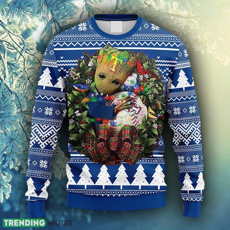 MLB Texas Rangers Groot Hug Christmas Ugly Sweater For Men Women - MLB Texas Rangers Groot Hug Christmas Ugly Sweater_1 MLB Texas Rangers Groot Hug Christmas Ugly Sweater For Men Women - MLB Texas Rangers Groot Hug Christmas Ugly Sweater_1
