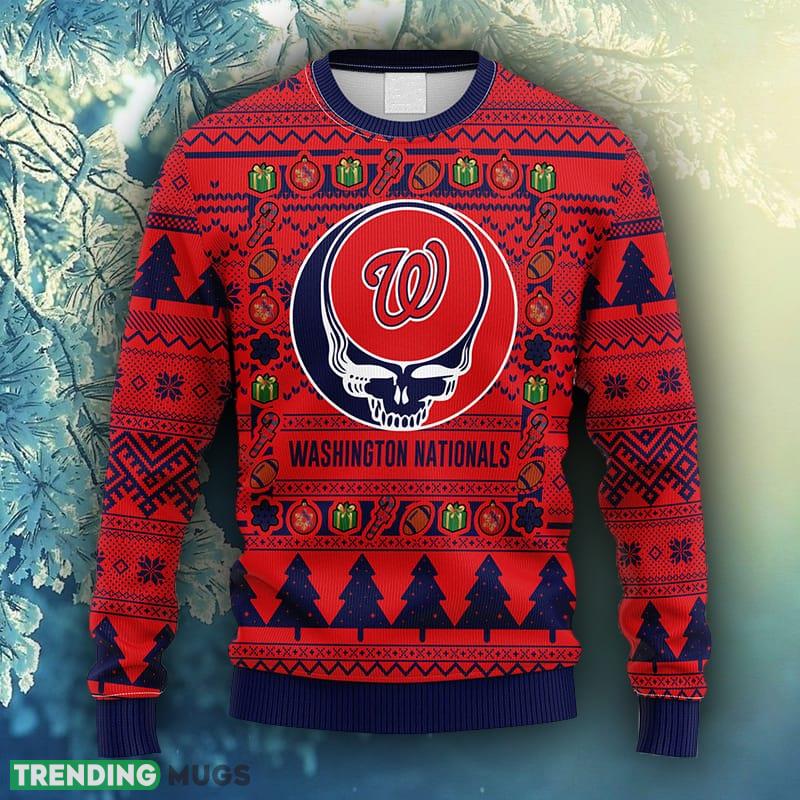 MLB Washington Nationals Grateful Dead Ugly Christmas Fleece Sweater For Men Women - MLB Washington Nationals Grateful Dead Ugly Christmas Fleece Sweater_1 MLB Washington Nationals Grateful Dead Ugly Christmas Fleece Sweater For Men Women - MLB Washington Nationals Grateful Dead Ugly Christmas Fleece Sweater_1