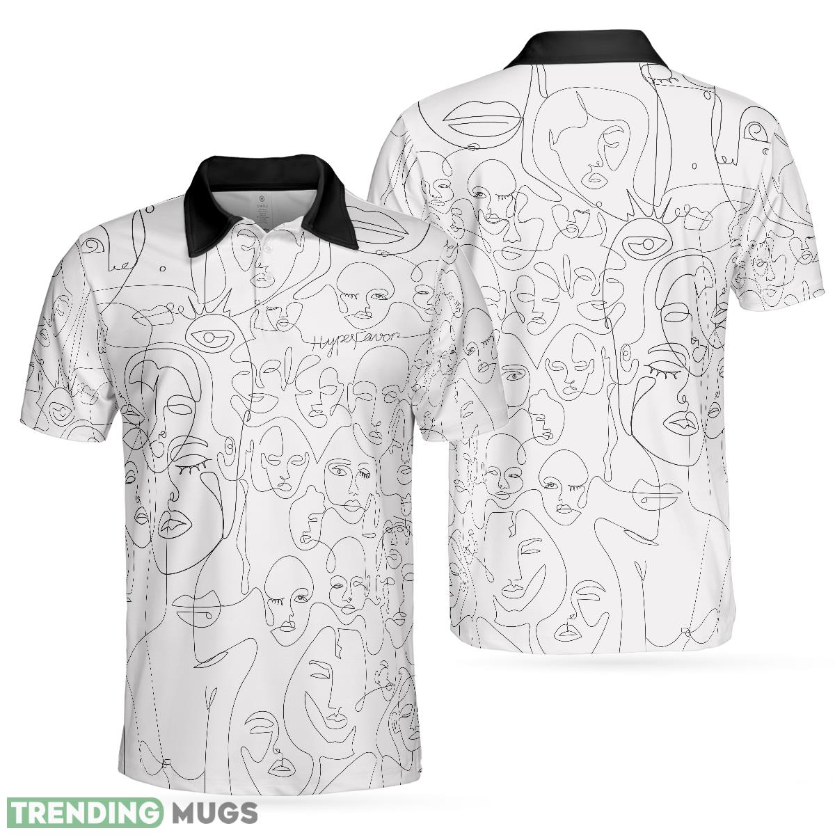 Multiple Face One Line Art White Version, Black And White Abstract Art Polo Shirt - Multiple Face One Line Art White Version Polo Shirt, Black And White Abstract Art Polo Shirt For Men_1 Multiple Face One Line Art White Version, Black And White Abstract Art Polo Shirt - Multiple Face One Line Art White Version Polo Shirt, Black And White Abstract Art Polo Shirt For Men_1