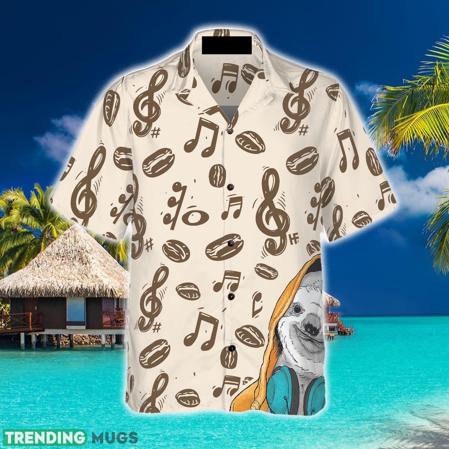 Music Note And Sloth Shirt Summer Beach Gift For Men And Women Hawaiian Shirt Music Note And Sloth Shirt Summer Beach Gift For Men And Women Hawaiian Shirt