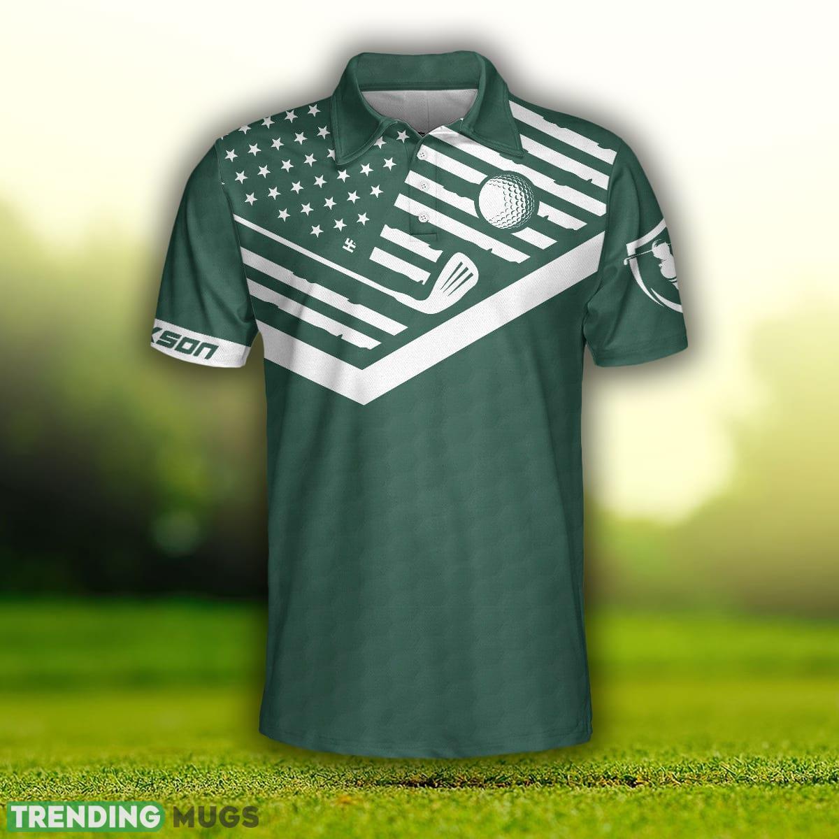 My Green Jacket Is In The Wash, Forest Green American Flag Golf Shirt Polo Shirt Custom Name Polo Shirt My Green Jacket Is In The Wash, Forest Green American Flag Golf Shirt Polo Shirt Custom Name Polo Shirt