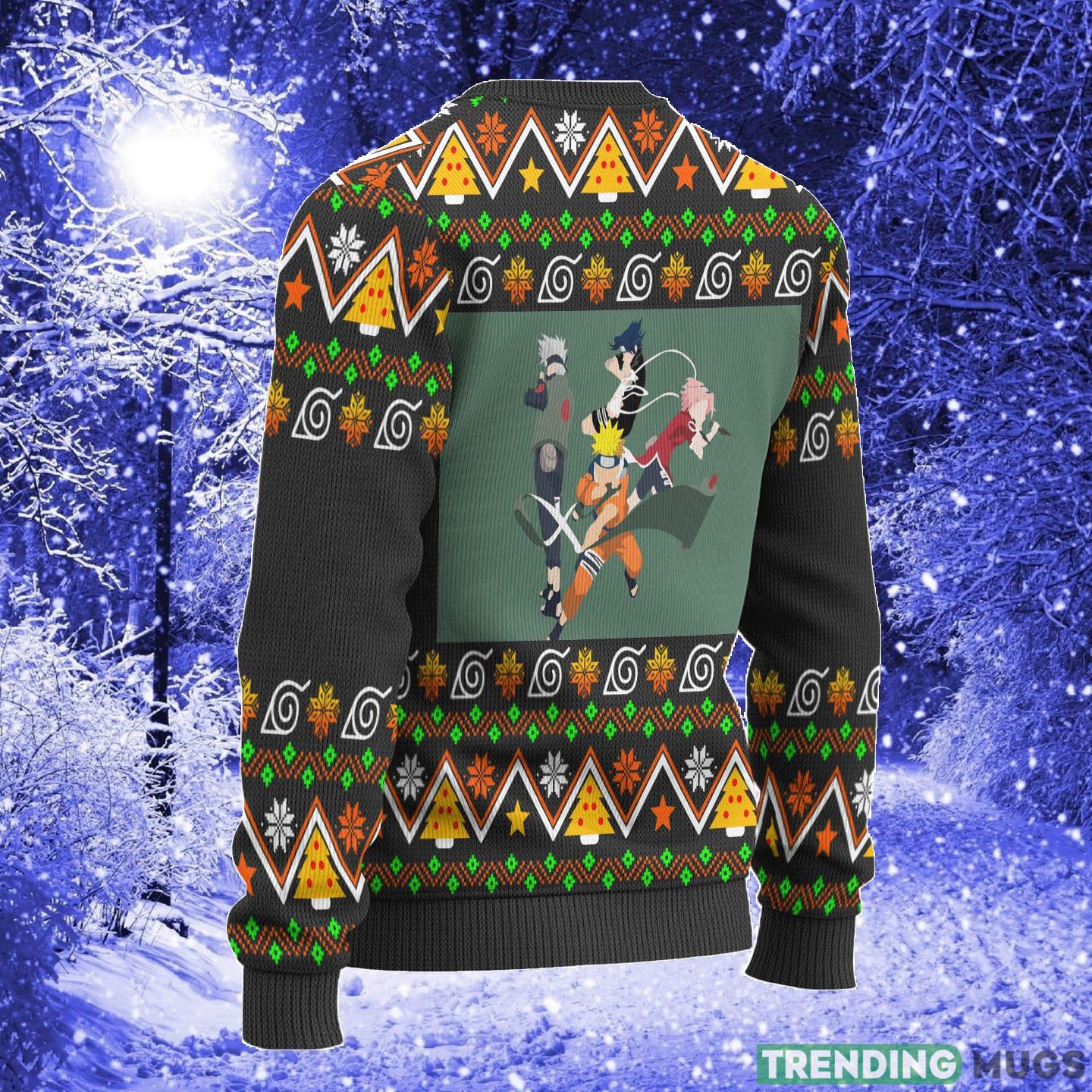 Naruto Team 7 Anime Konohagakure Xmas Women Mens Ugly Christmas Sweater 3D Sweater Naruto Team 7 Anime Konohagakure Xmas Women Mens Ugly Christmas Sweater 3D Sweater