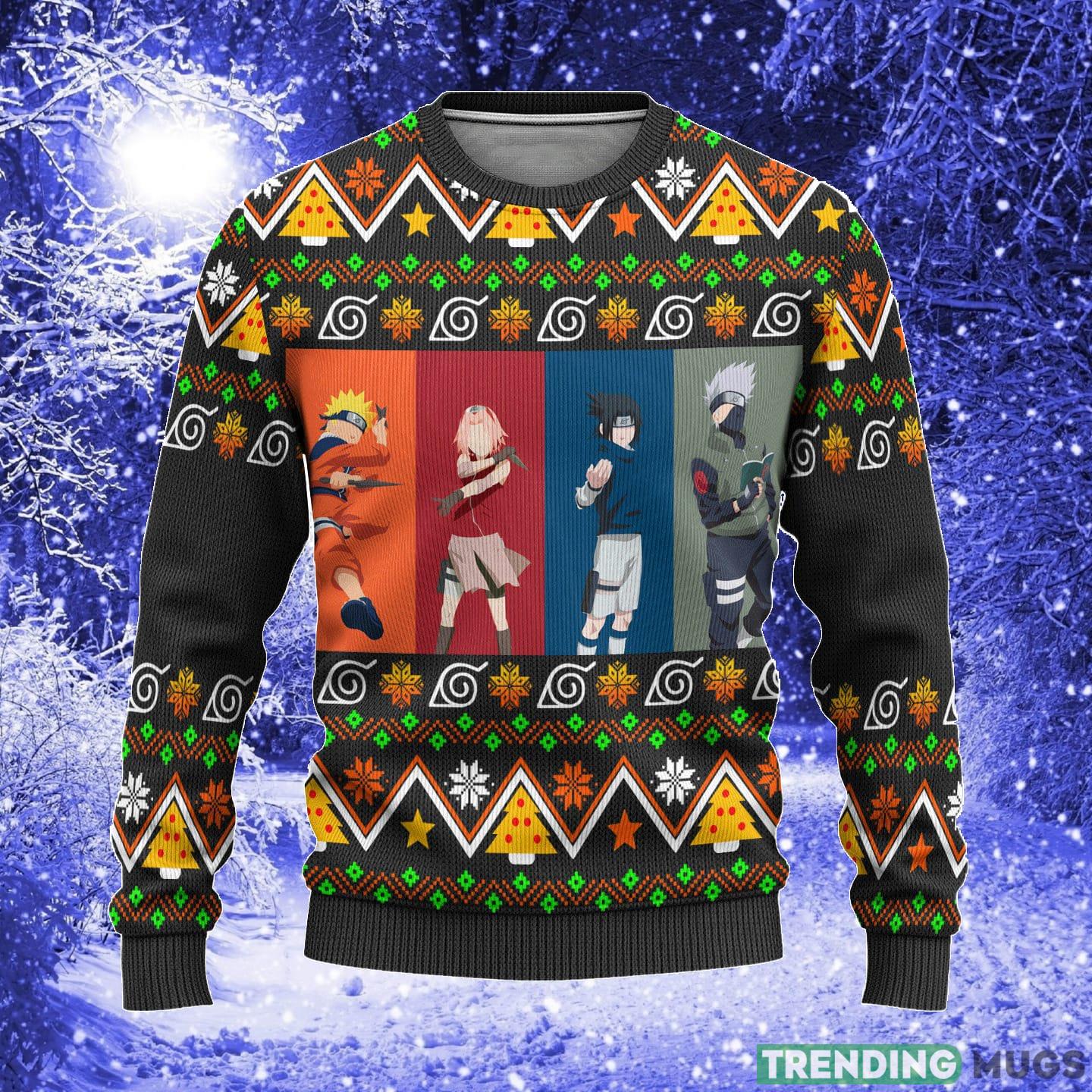 Naruto Team 7 Anime Konohagakure Xmas Women Mens Ugly Christmas Sweater - Naruto Team 7 Anime Ugly Christmas Sweater Konohagakure Xmas Gift_1 Naruto Team 7 Anime Konohagakure Xmas Women Mens Ugly Christmas Sweater - Naruto Team 7 Anime Ugly Christmas Sweater Konohagakure Xmas Gift_1