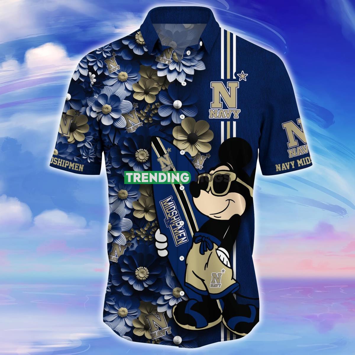 Navy Midshipmen Trending Hawaiian Shirt Best Gift For Fans Hawaiian Shirt Navy Midshipmen Trending Hawaiian Shirt Best Gift For Fans Hawaiian Shirt